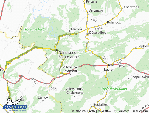 Carte MICHELIN Gevresin - ViaMichelin