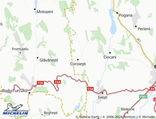 Mapa MICHELIN Coroiești - ViaMichelin