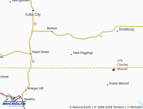 Mappa MICHELIN New Diggings - ViaMichelin