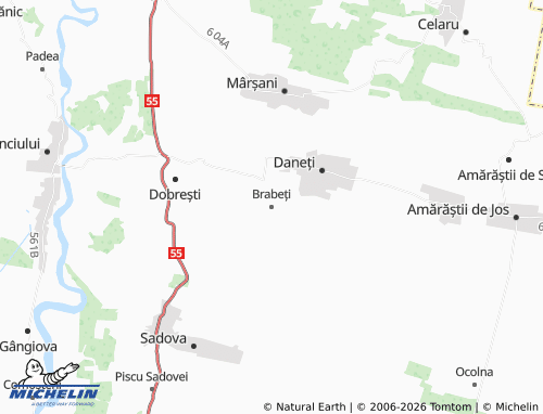 MICHELIN Brabeți map - ViaMichelin