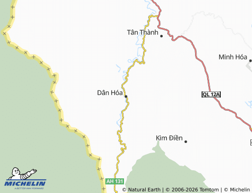Mapa MICHELIN Dân Hóa - ViaMichelin