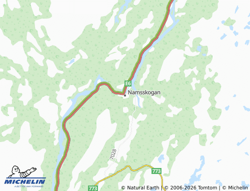 MICHELIN Namsskogan map - ViaMichelin