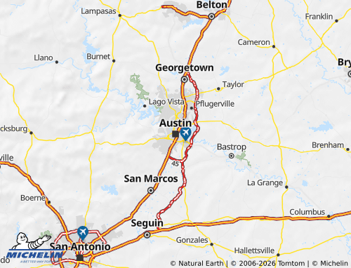 Carte MICHELIN Texas - ViaMichelin