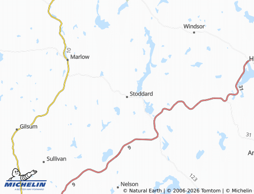 Mapa MICHELIN Stoddard - ViaMichelin