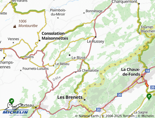 Carte MICHELIN Narbief - ViaMichelin