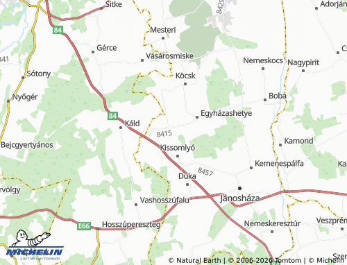 MICHELIN Borgátafürdő map - ViaMichelin