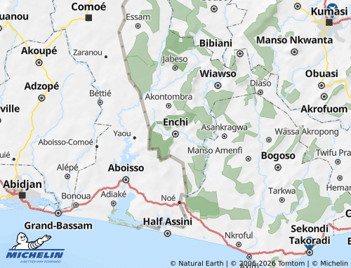 Mapa MICHELIN Aowin Suaman - ViaMichelin