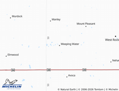 Mappa MICHELIN Weeping Water - ViaMichelin
