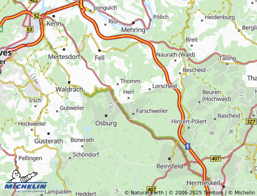 MICHELIN Herl map - ViaMichelin