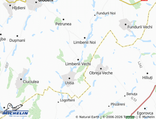 MICHELIN Limbenii Vechi map - ViaMichelin