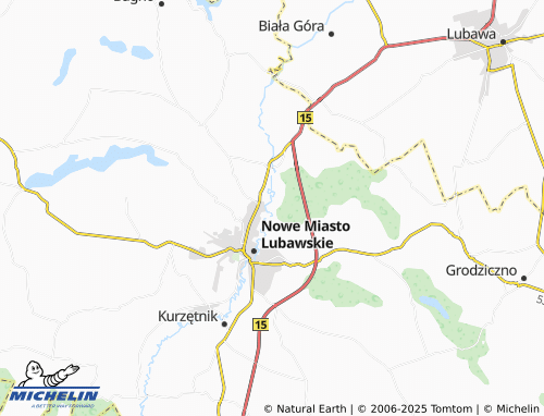 MICHELIN Mszanowo map - ViaMichelin