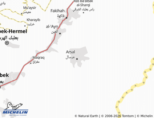 Mappa MICHELIN Arsal - ViaMichelin