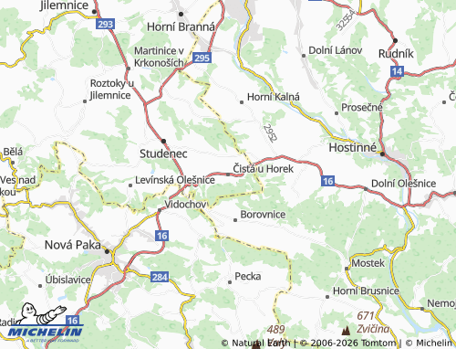 Mapa MICHELIN Čistá u Horek - ViaMichelin