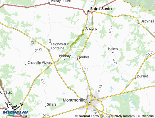 Carte MICHELIN Jouhet - ViaMichelin