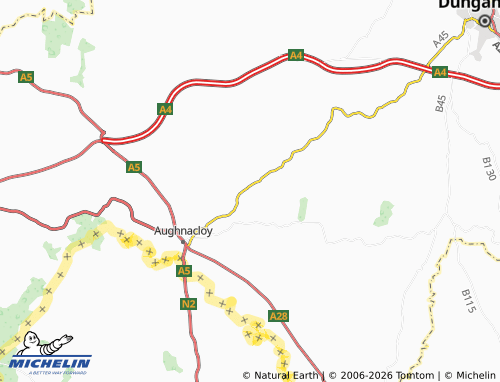 MICHELIN Carnteel map - ViaMichelin