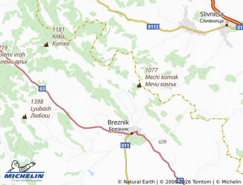 MICHELIN-Landkarte Gorni Romantsi - ViaMichelin