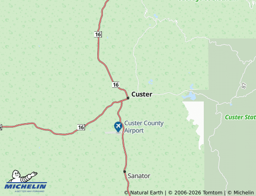 Mapa MICHELIN Custer - ViaMichelin