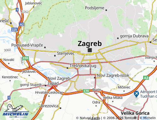 MICHELIN Trešnjevka-sjever map - ViaMichelin