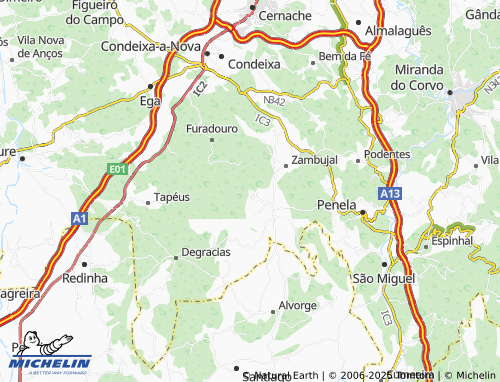 MICHELIN Chança map - ViaMichelin