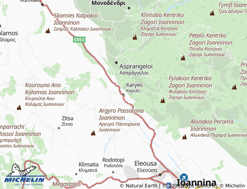 MICHELIN Karyes map - ViaMichelin