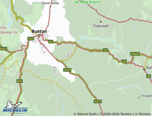 Carte MICHELIN Chelmorton - ViaMichelin