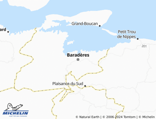 MICHELIN Baradères map - ViaMichelin