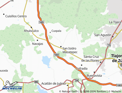 Kaart MICHELIN San Isidro Mazatepec - ViaMichelin