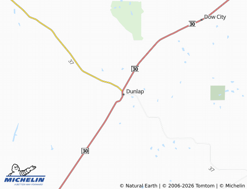 Mappa MICHELIN Dunlap - ViaMichelin