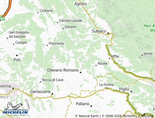 MICHELIN-Landkarte Bellegra - ViaMichelin