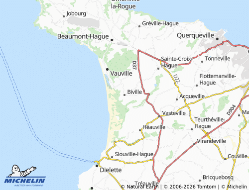 MICHELIN Biville map - ViaMichelin