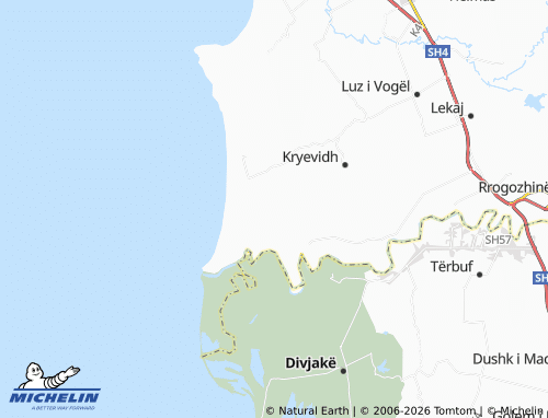 Kaart MICHELIN Rreth-Greth - ViaMichelin