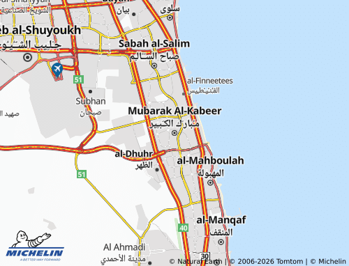 Mappa MICHELIN Mubarak al-Kabeer - ViaMichelin