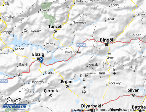 MICHELIN Kovancılar map - ViaMichelin
