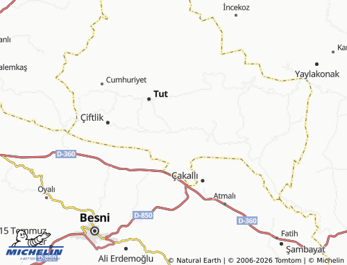 MICHELIN Boyundere map - ViaMichelin