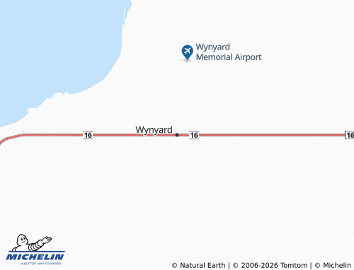 Kaart MICHELIN Wynyard - ViaMichelin