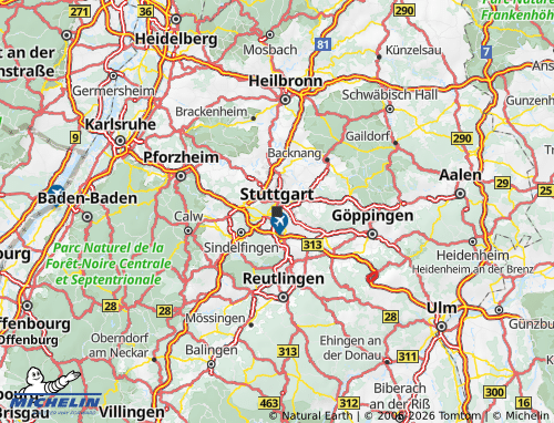 Mappa MICHELIN Baden-Württemberg - ViaMichelin
