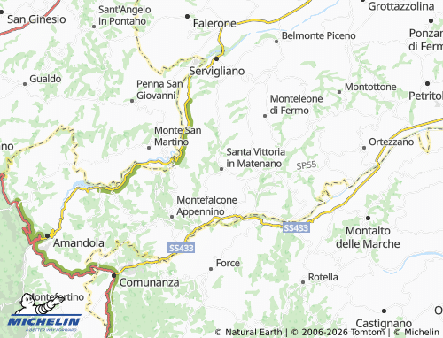 MICHELIN Santa Vittoria in Matenano map - ViaMichelin