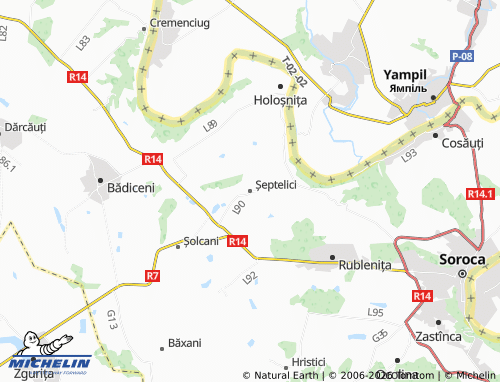 MICHELIN Șeptelici map - ViaMichelin