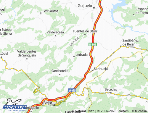 MICHELIN Ledrada map - ViaMichelin
