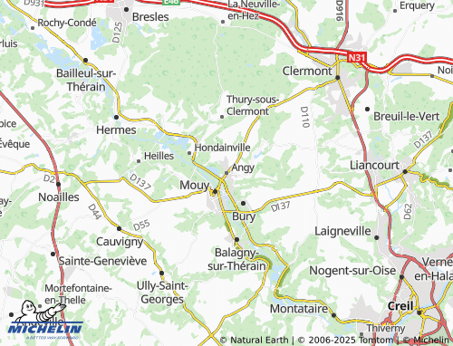 MICHELIN Angy map - ViaMichelin