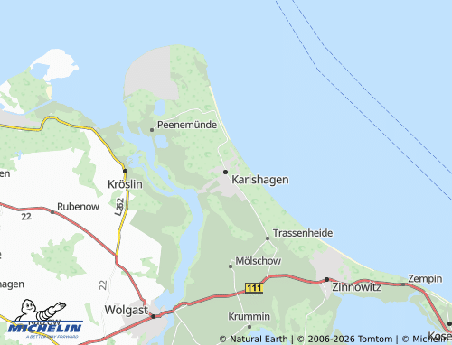 MICHELIN Karlshagen map - ViaMichelin