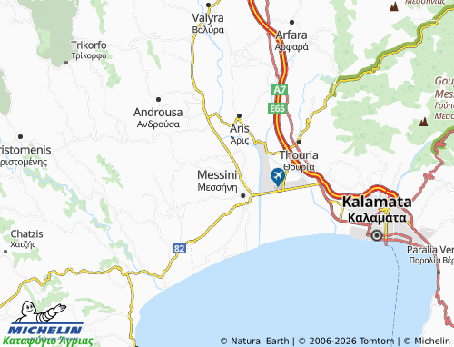 MICHELIN Mavrommati map - ViaMichelin