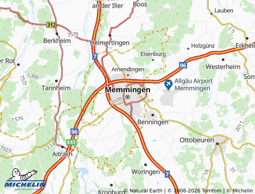 Mappa MICHELIN Memmingen - ViaMichelin