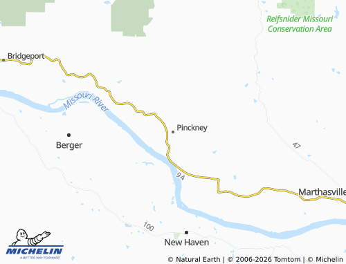 Mapa MICHELIN Pinckney - ViaMichelin