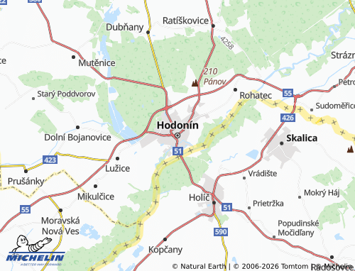 MICHELIN-Landkarte Göding - ViaMichelin