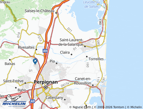 MICHELIN Claira map - ViaMichelin