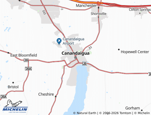 Mapa MICHELIN Canandaigua - ViaMichelin