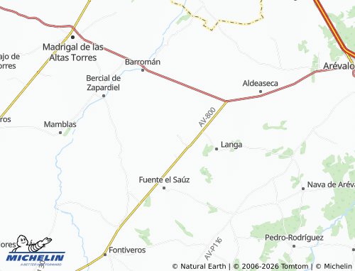 MICHELIN Fuentes de Año map - ViaMichelin