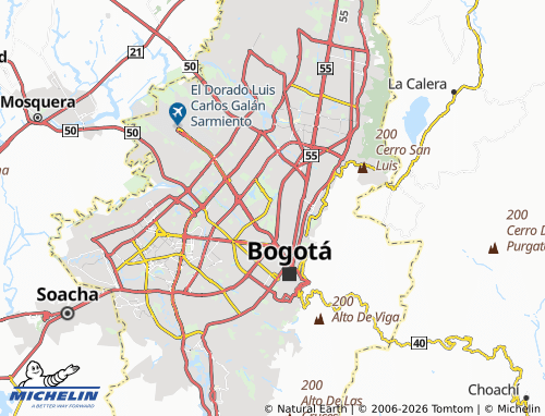 Carte MICHELIN Nicolás de Federmán - ViaMichelin