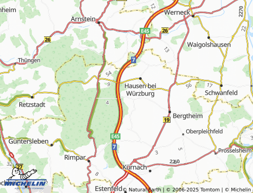 MICHELIN-Landkarte Erbshausen - ViaMichelin